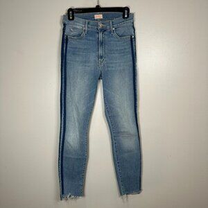 Mother Stunner Zip Ankle Step Fray in Light Kitty Racer Size 27 Raw Hem
